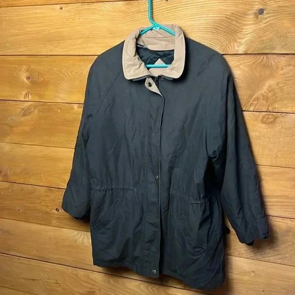 London Fog Womens zipper Lining jacket coat Blue Lg Pockets soft winter warm Y2K - Picture 1 of 9